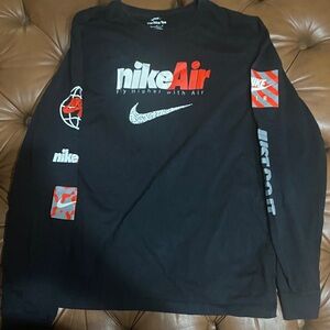 Nike Air Black Long Sleeve with Red and White Accents